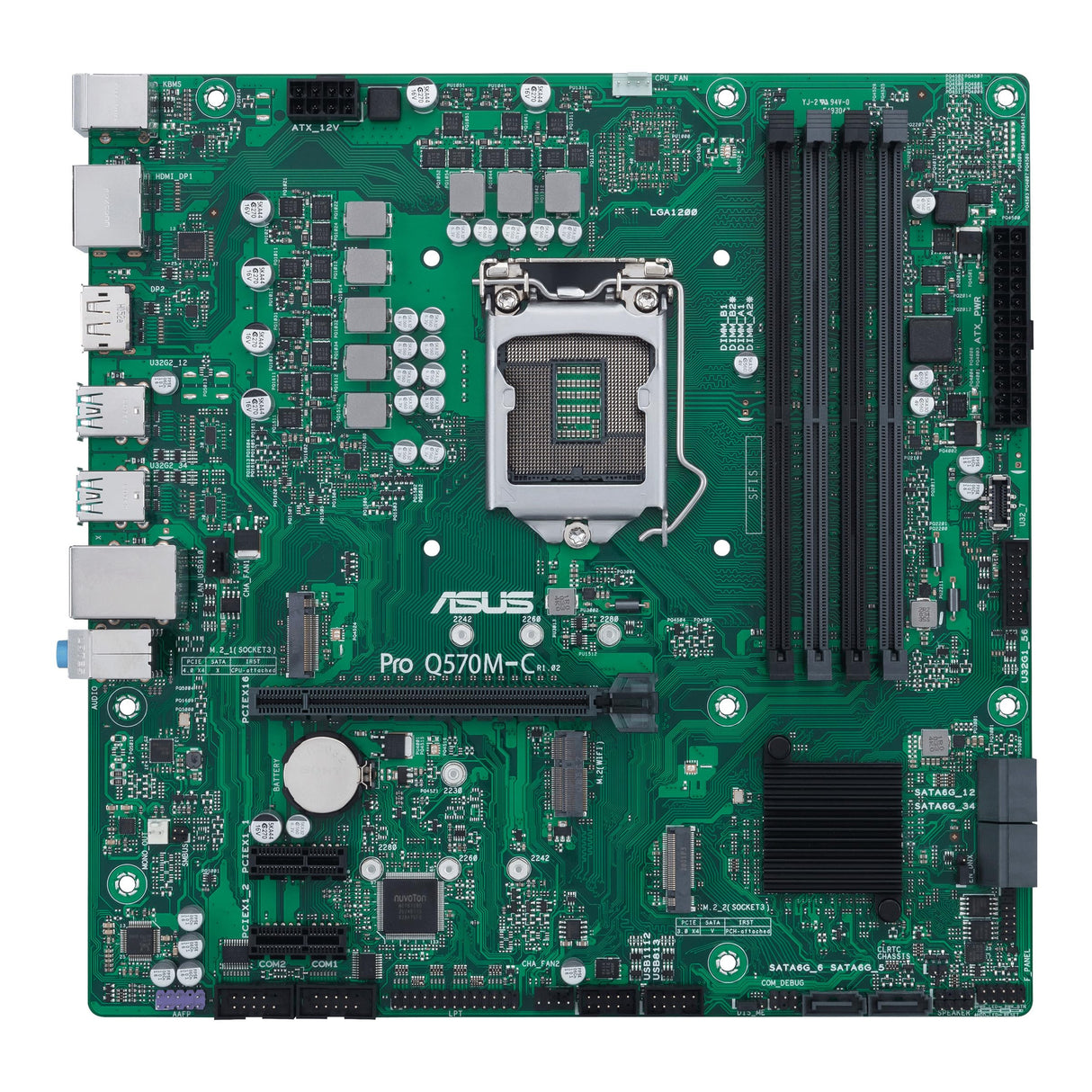 ASUS Pro H610M-C CSM Placa Base mATX, Intel H610, LGA1700, DDR5, PCI 5.0, LAN Intel 1Gb, Realtek 7.1 Surround, 1xM.2, 4xSATA 6GB/s, USB 3.2 Gen 2, ASUS Control Center Express, Negro