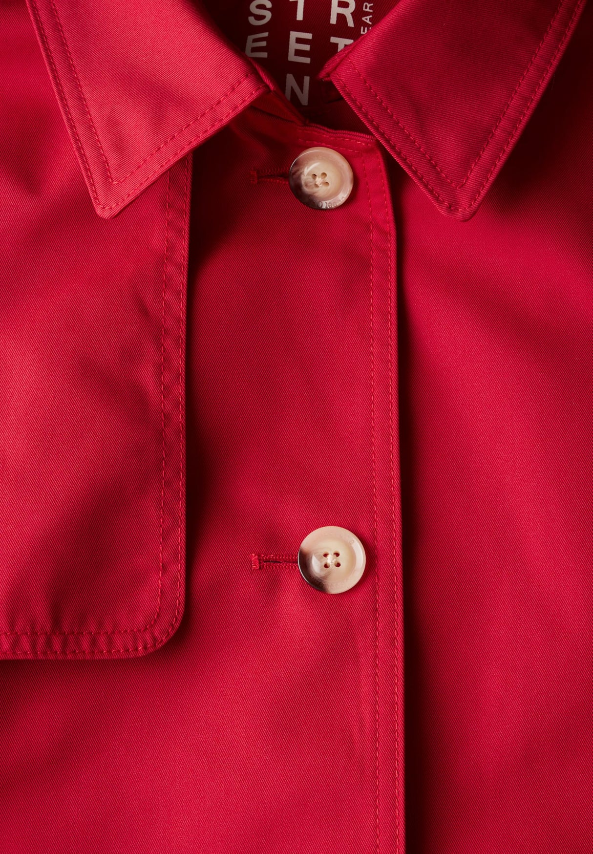 STREET ONE A101213 Gabardina, Rojo Fuerte, 40 Mujeres