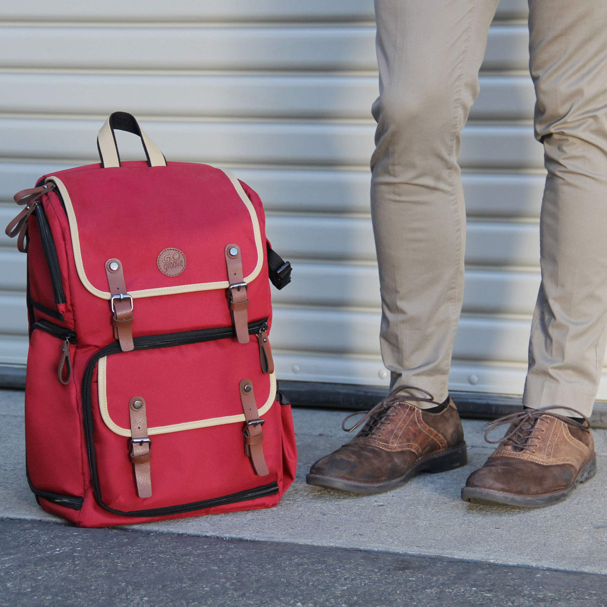 GOgroove Mochila para Cámara Réflex con Soporte del Trípode, Compartimento para Portátil, Almacenamiento para Accesorios y Cubierta Impermeable Incluido para Canon EOS 1300D, Nikon D3300, Pentax