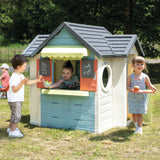 Smoby Life Chef House - Casa Restaurante de Juguete y Cocina para Niños, 48 Accesorios, Caja Registradora, Cocina, Juguete Educativo, protección Anti-UV, Material Reciclado, +2 Años (7600810407)