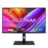 Asus ProArt Display PA328QV - Monitor Profesional (31,5 Pulgadas, IPS, WQHD (2560 x 1440), 100% sRGB, 100% Rec.709, Precisión de Color ΔE < 2, Calman Verified, Peana ergonómica) Negro