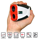 Easy Green - Telémetro, medición de hasta Aprox. 1200 Metros, Bloqueo vibratorio de banderines y tecnología de compensación de Pendientes, Blanco