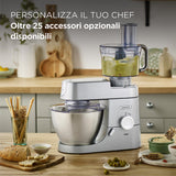 Kenwood KVC3100S - Máquina de cocina con movimiento planetario Base, licuadora y trituradora de carne plateado