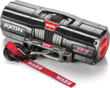WARN 101150 AXON 55-S Powersports Cabrestante con Cuerda sintética Spydura y Receptor inalámbrico HUB: 1/4 Pulgadas de diámetro x 50 pies de Largo, Capacidad de tracción de 2.75 toneladas (5.5