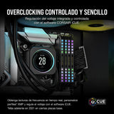 Corsair DOMINATOR PLATINUM RGB DDR5 32 GB (2 x 16 GB) 5200MHz C40 Memoria per Desktop (Regulación de voltaje integrada, Refrigeración DHX patentada, 12 LEDs CAPELLIX RGB, Optimizadas para Intel) Negro