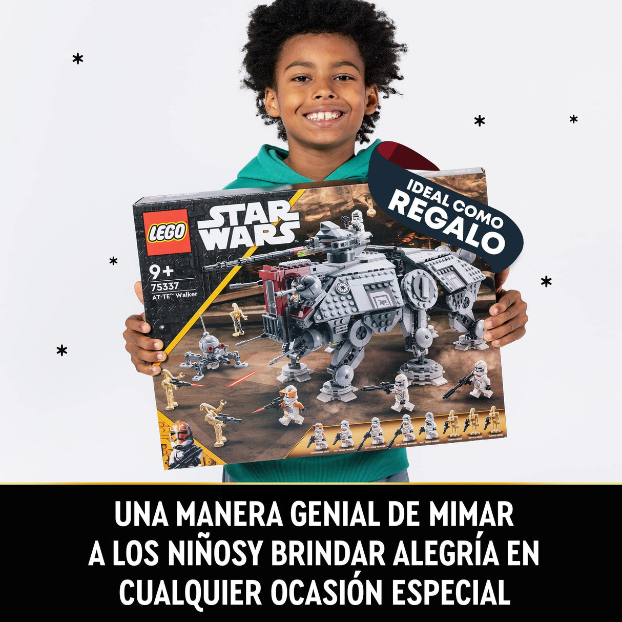 LEGO Star Wars 75337 Caminante AT-TE - Juguete Construcción con 3 Minifiguras de Soldados Clon 212 y Figura de Droide Araña - Regalo para Niños y Niñas de 9+ Años y Fans de La Venganza de los Sith