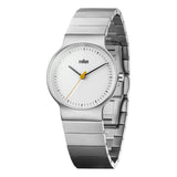 Braun Ladies BN0211 Classic Slim Watch with White Dial and Silver Stainless Steel Bracelet