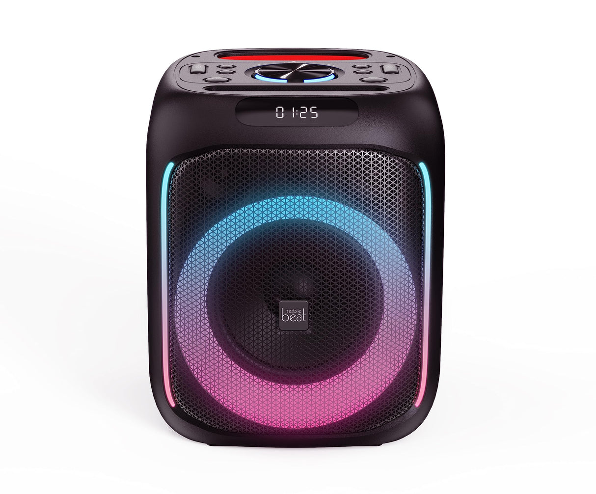 Silva Schneider Mobile Beat SB-TWS 100 BT Soundbox, hasta 7 h de autonomía, Efecto de luz LED, práctica asa, batería, función de Carga USB para Dispositivos externos