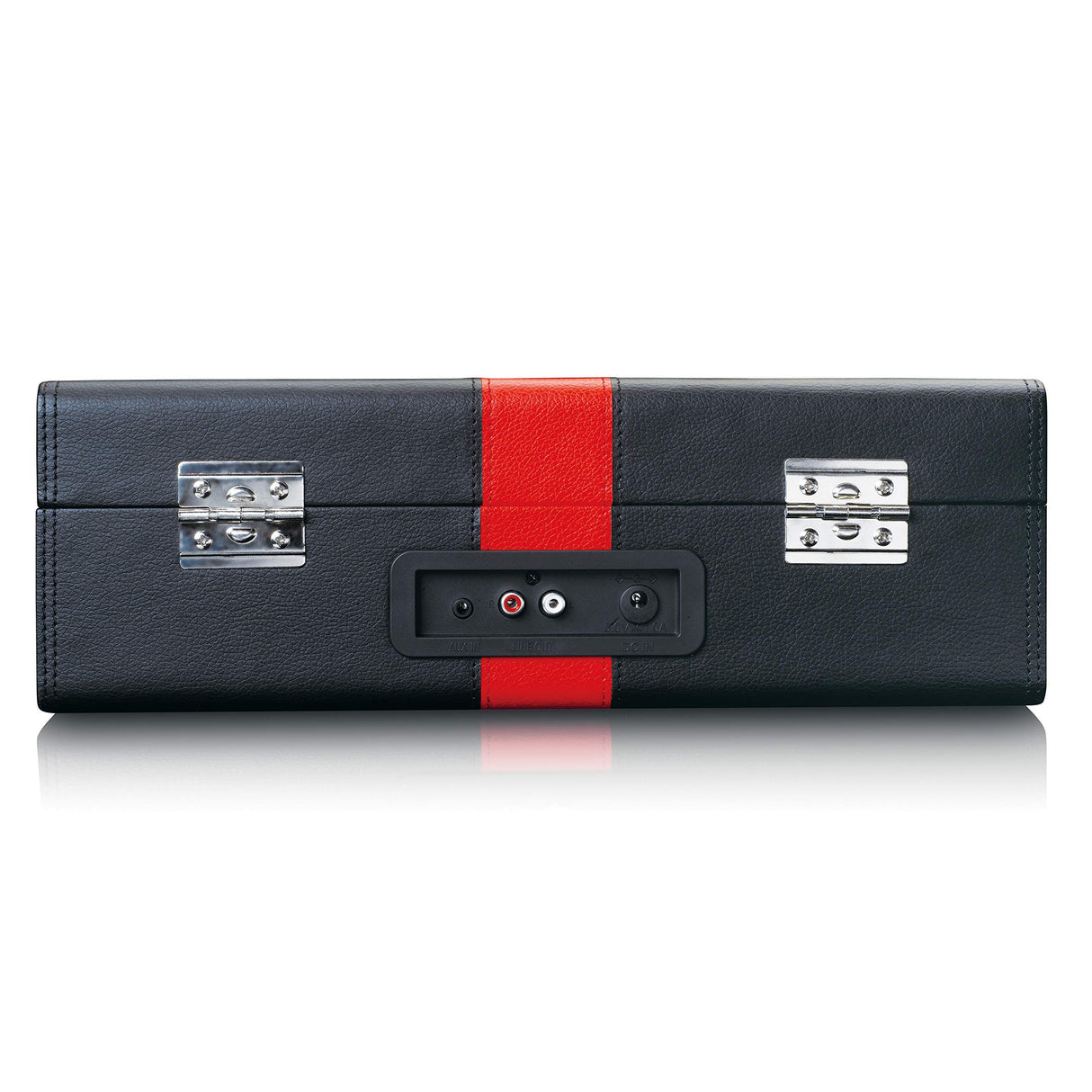 Classic Phono by Lenco TT-110 - Plato Giratorio - 33, 45 y 78 RPM - Bluetooth - transmisión por Correa - 2 Altavoces - Entrada Auxiliar, Salida RCA, 3,5 mm - Negro/Rojo