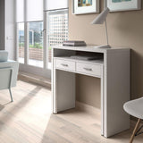 Habitdesign Mesa Escritorio Extensible, Mesa Estudio, Consola, Color Blanco Artik, Medidas: 98,5 cm (Largo) x 36-70 cm (Fondo) x 87,5 cm (Alto)