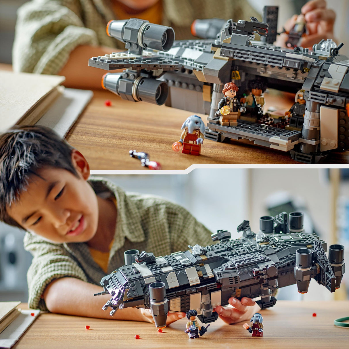 LEGO Star Wars: Skeleton Crew The Onyx Cinder Juguete de Construcción Infantil con Nave Estelar de Colección, 5 Minifiguras de Personajes, Regalo para Niños, Niñas y Fans de 10 Años o Más 75374
