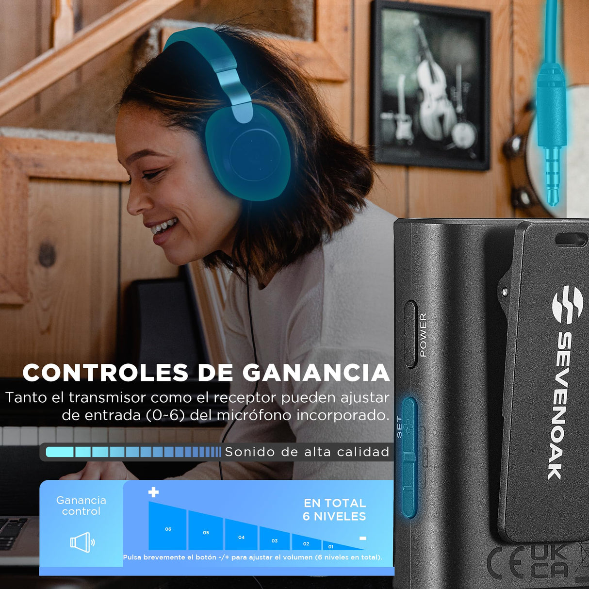 Sevenoak Micrófono inalámbrico Lavalier, con OLED, micrófono inalámbrico de doble solapa de 2,4 GHz con estéreo/mono para cámara, iPhone, PC, grabación de vídeo, entrevista, Vlog SKM-W4 K1 (2 TX+1 RX)
