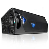 Blaupunkt PS 500 - Altavoz de Fiesta con batería integrada, 40 W RMS, Bluetooth, USB, Entrada Auxiliar, Radio FM, Entrada de Guitarras y micrófono, función de Eco, Caja de música con Efecto de luz,