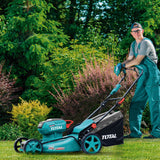 TOTAL - Cortacésped Brushless A Batería | Batería de 40V de Larga Duración | Incluye 2 Baterías y Cargador Rápido Doble | Fácil de Montar |con Ajuste de Altura | Cómodo de Manejar