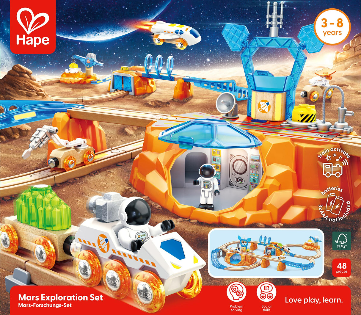 Hape Set ferroviario exploraciones en Marte
