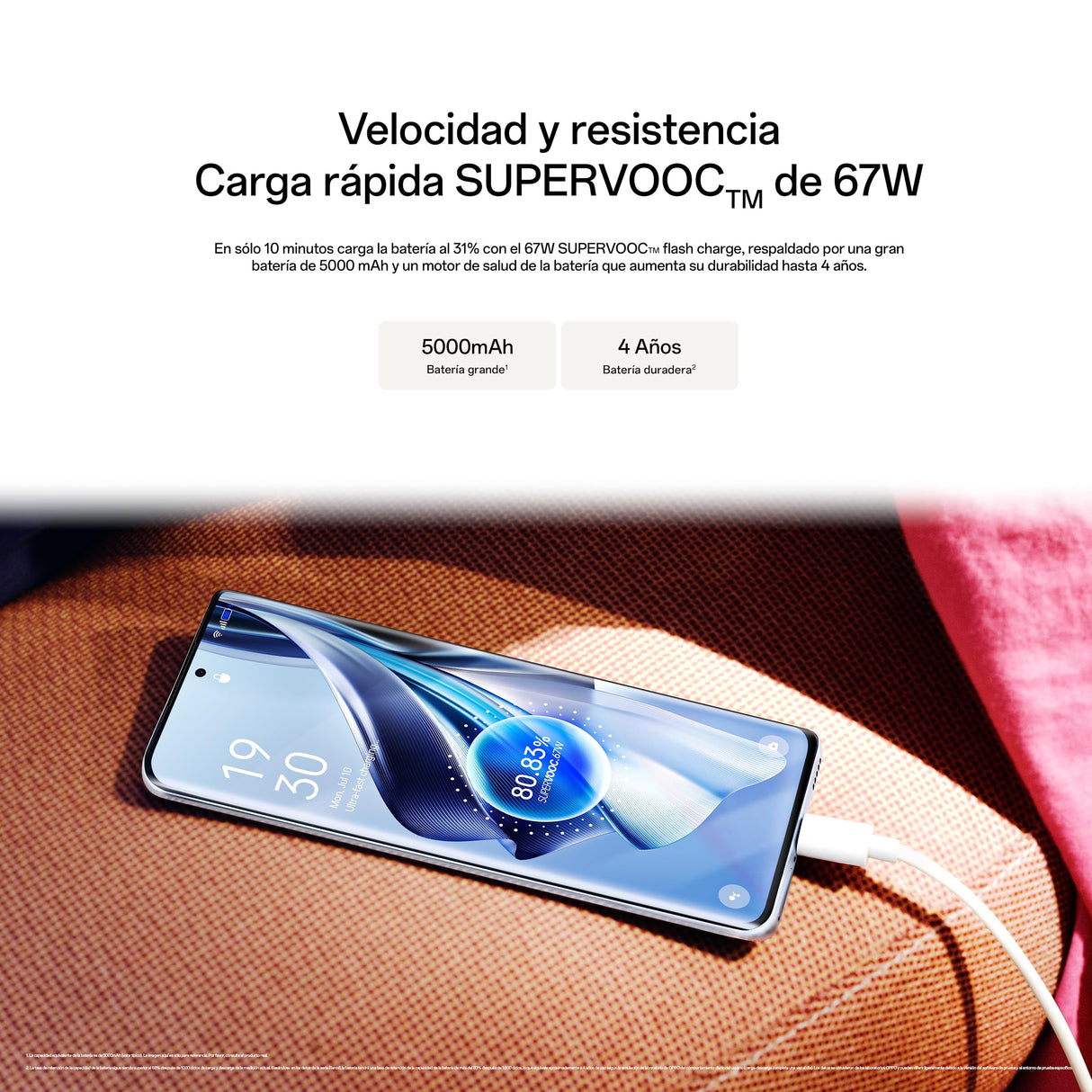 OPPO Reno10 5G - Smartphone Libre, 8GB+256GB, Pantalla AMOLED 6.7", Cámara 64+8+32 MP, Android, Batería 5000mAh, Carga Rápida 67W - Azul