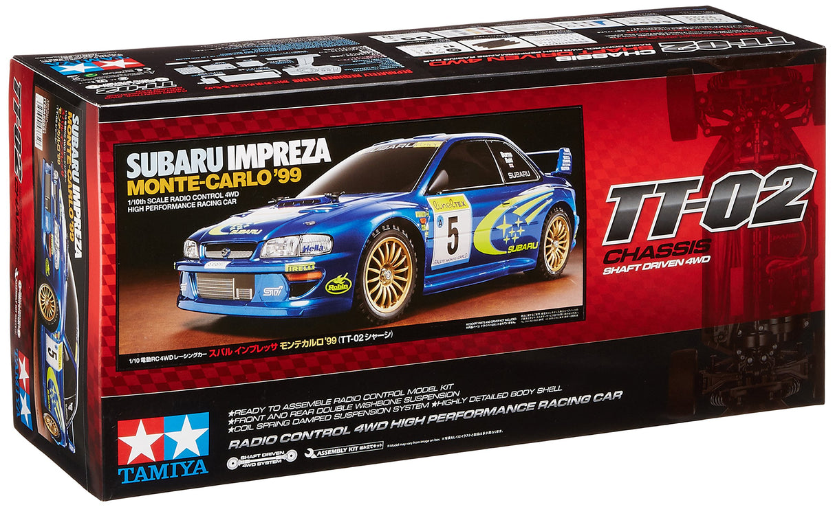 Tamiya 58632 – 1: 10 RC Subaru Impreza MC 99 TT de 02, Vehículo. El Paquete de batería y el Control Remoto no están incluidos.
