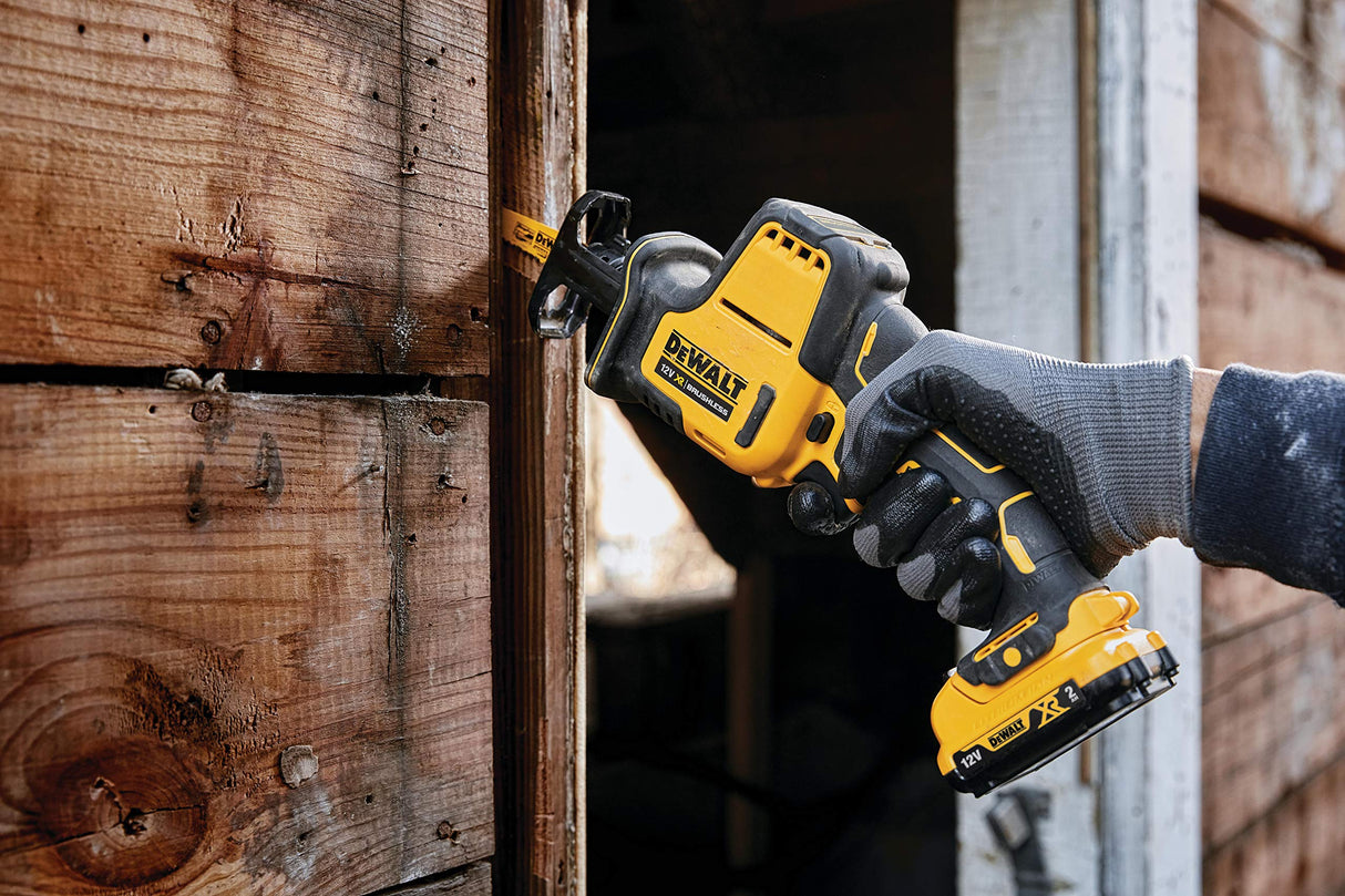 DeWalt DCS312D2-QW Sierra Sable sin escobillas XR 12V Li-Ion 2Ah, Arándano