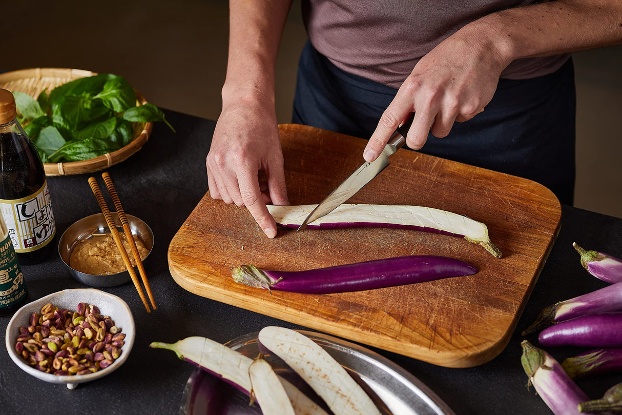 Fiskars Set de cuchillos, Sensei, 5 piezas, Cuchillo chef, Cuchillo pan, Cuchillo Santoku, Cuchillo verduras, Cuchillo para pelar, Acero inoxidable con alto contenido de carbono/plástico, 1025845
