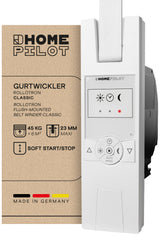 HOMEPILOT - Enrollador cinta RolloTron Classic | Control cómodo persianas. Accesorio persianas Smart Home - ¡instalación posterior! Capacidad carga: 45 kg