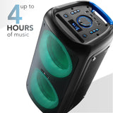 Music Sound - Sound Box - Caja acústica Bluetooth con 80WATT de Potencia - Inalámbrico - Luces RGB - 4 Horas de reproducción - Mando a Distancia para gestionar Todas Las Funciones del Altavoz - Negro