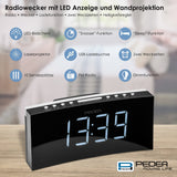 PEDEA 55005200 - Radio (Reloj, FM, 87,5 - 108 MHz, Sintonización automática, LED, Negro, Gris)