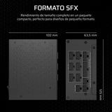 CORSAIR SF1000 (2024) Fuente de Alimentación ATX Totalmente Modular de Bajo Ruido 80 Plus Platinum – Compatible con ATX 3.1 – Preparada para PCIe 5.1 - Negro