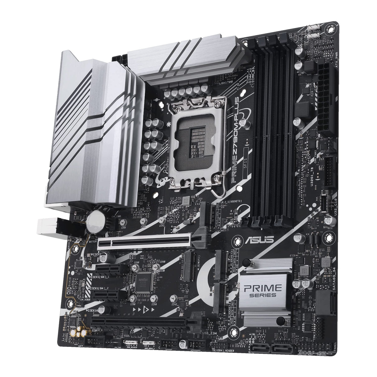 ASUS Prime Z790M-Plus LGA 1700 (Intel 12ª y 13ª generación) microATX Placa Base (PCIe 5.0, 3 Ranuras M.2, 10+1 DrMOS, DDR5, 1 GB LAN, DP, USB 3.2 Gen2x2 Type-C, Frontal USB 3.2 Gen 1 Type-C,