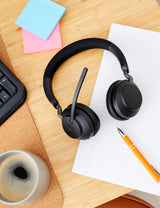 Jabra Evolve2 65 Auriculares Inalámbricos Estéreo PC con Cancelación de Ruido - Certificados para plataformas UC - Batería de Larga Duración - Adaptador Bluetooth USB-A - Negro