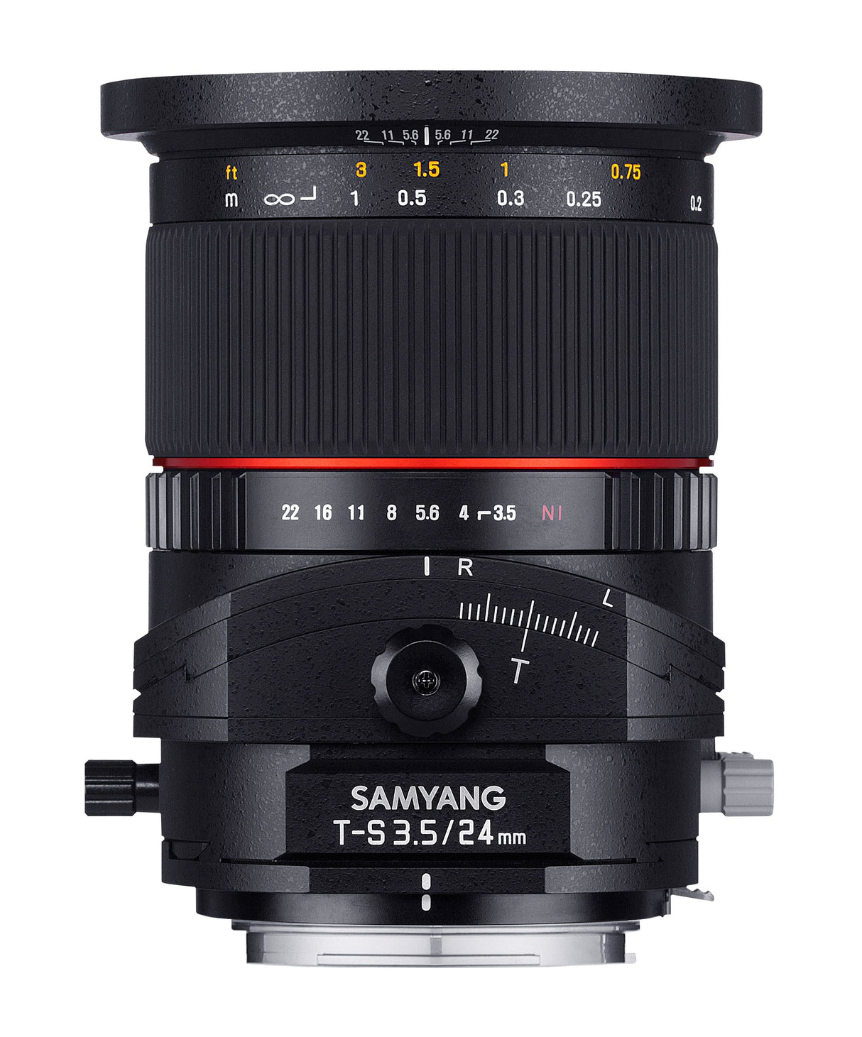 Samyang F1110910101 - Objetivo fotográfico DSLR para Fuji X (Distancia Focal Fija 24mm, Apertura f/3.5-22 T/S ED AS UMC, diámetro Filtro: 82mm), Negro