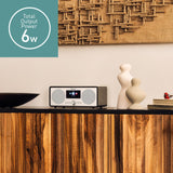Panasonic RF-D40EGK-K Radio de Internet y Dab+/FM con Bluetooth, 6 W, Altavoces de 7,5 cm, LCD a Color TFT de 2,4", Alarma y Temporizador de Apagado, Mando a Distancia, USB, Wi-Fi, Negro