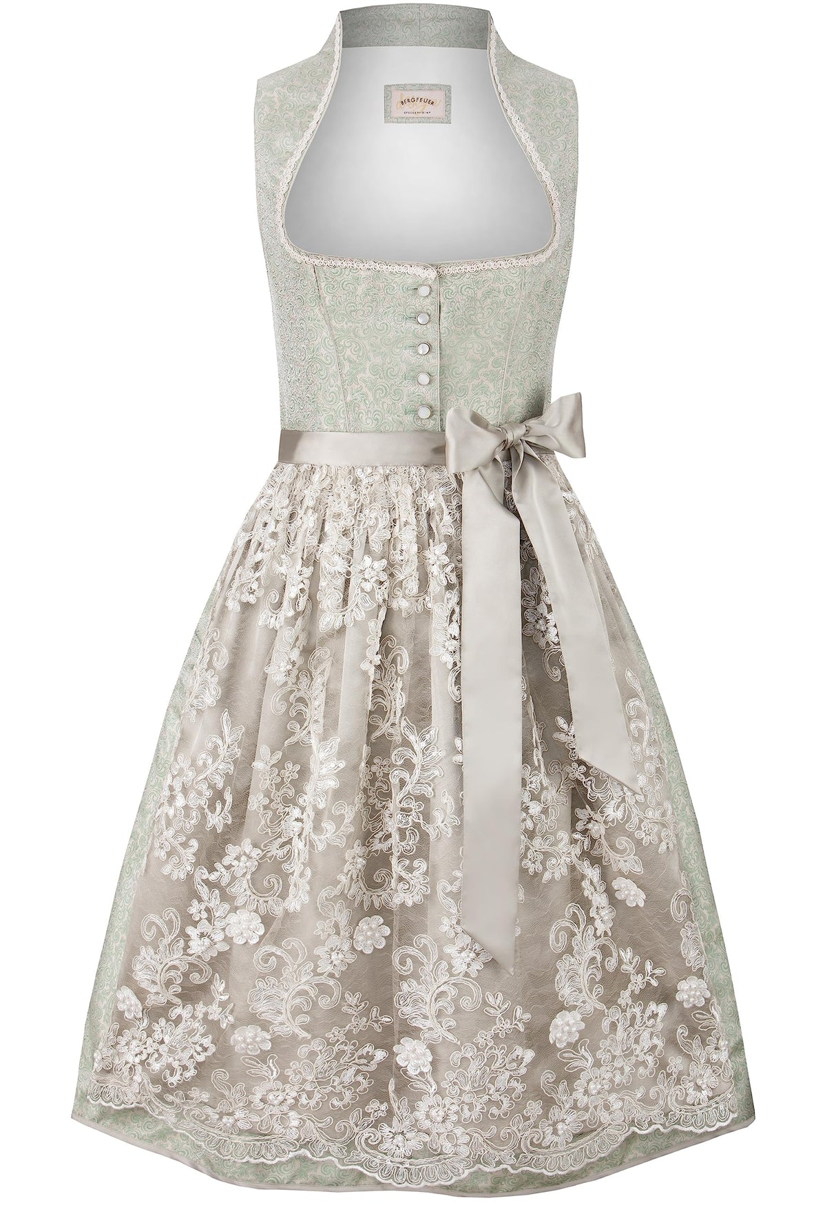 Stockerpoint Dirndl Jane Vestido para ocasión Especial, Salvia, 46 para Mujer