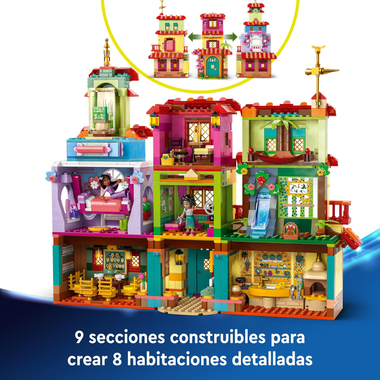 LEGO | Disney Encanto Mágica Casa Madrigal Casita de Juguete de Construcción con Mini Muñeca de Mirabel, Regalo para Niñas y Niños de 7 Años o Más, Juegos Infantiles con Figuras de Animales 43245