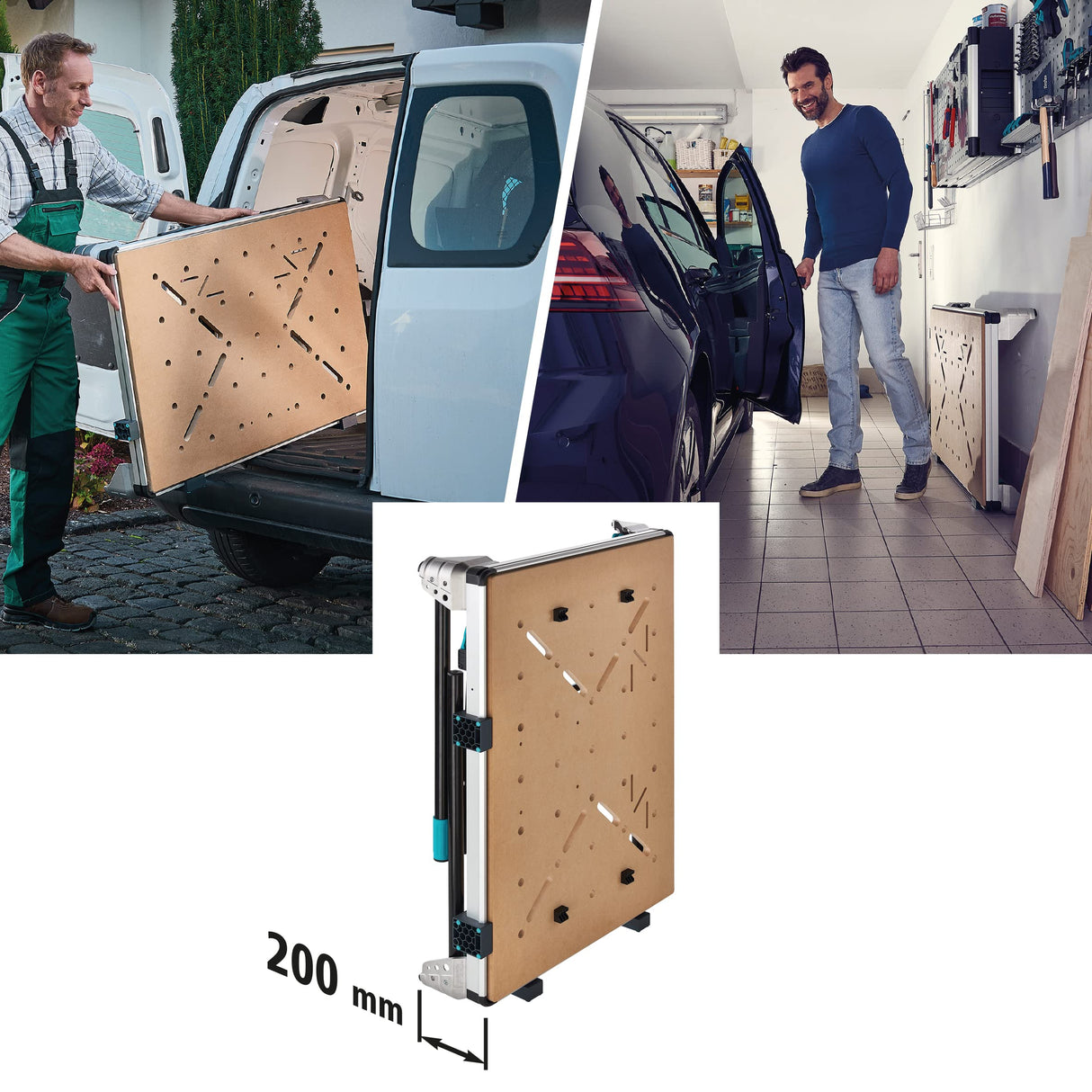 wolfcraft Banco de trabajo MASTER work 1600 I 6909000 I El banco de trabajo móvil