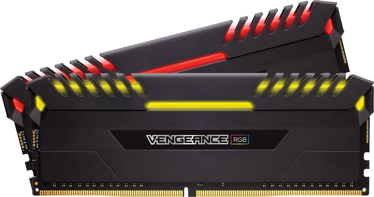 Corsair Vengeance RGB - Kit de memoria Entusiasta de 16 GB (2 x 8 GB, DDR4, 3200 MHz, C16 XMP 2.0) negro