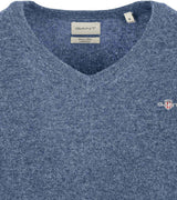 GANT Extrafina Lana de Cordero con Cuello en V Suter Pulver, Stone Blue Melange, M Hombres