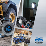 as - Schwabe 59625 Extensión CEE 400V / 16A, 25m H07BQ-F 5G2.5, naranja, IP44 comercial, obra