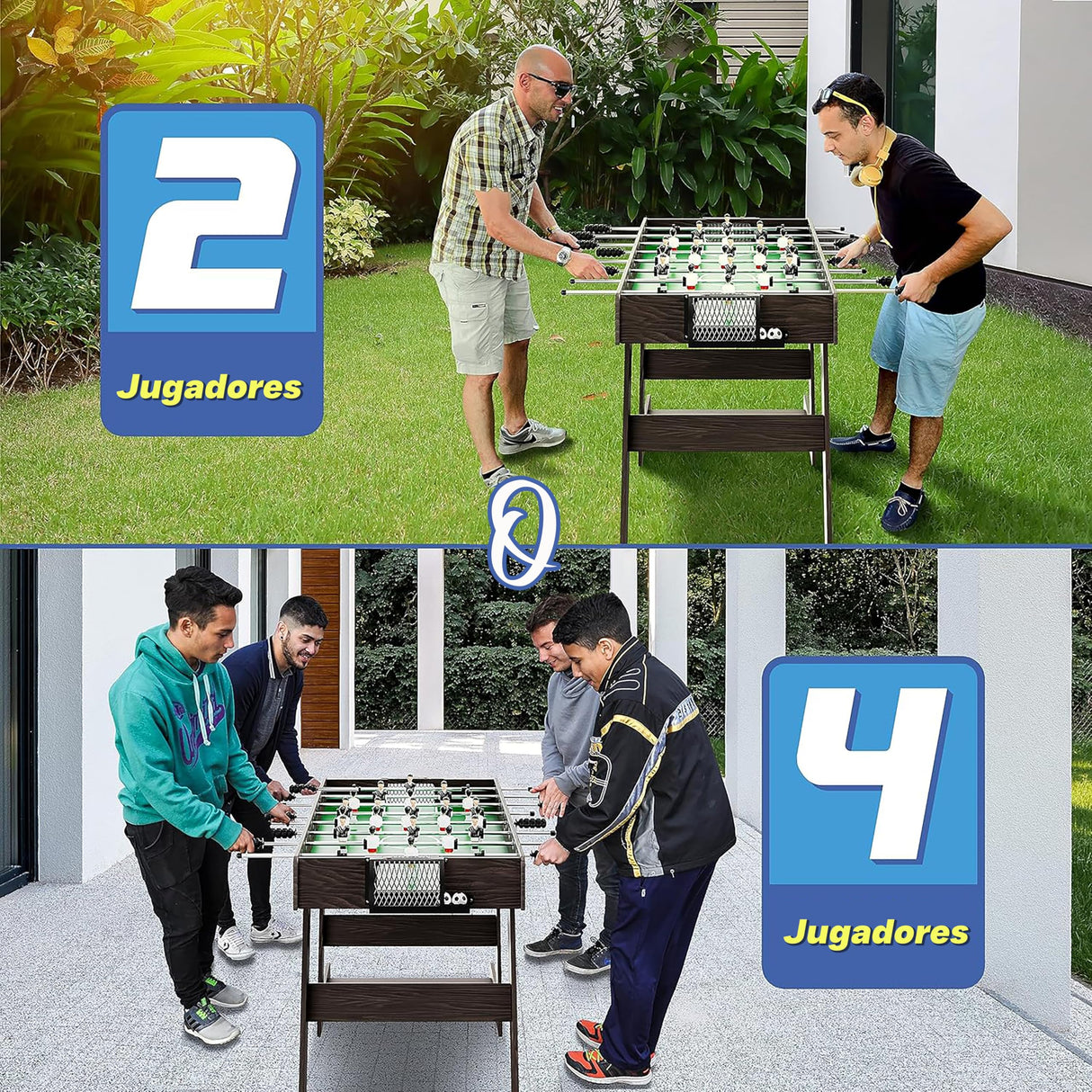 SereneLife futbolín plegable, Tamaño Completo, de 48" con 2 Mini balones, Marcador de puntuación, Patas sólidas y Resistentes, Mesa de fútbol para el hogar