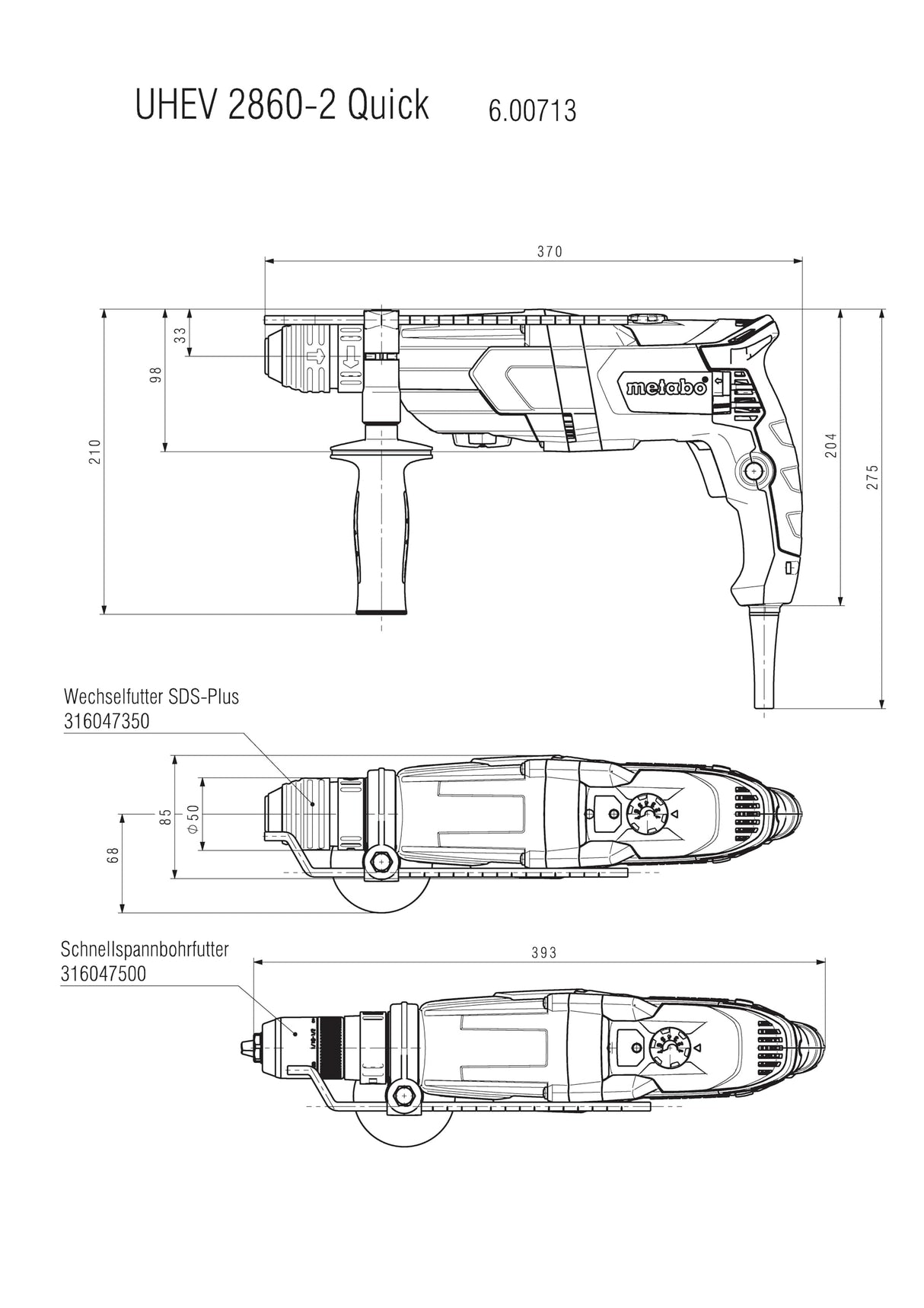 Metabo - Taladradora multifuncional
