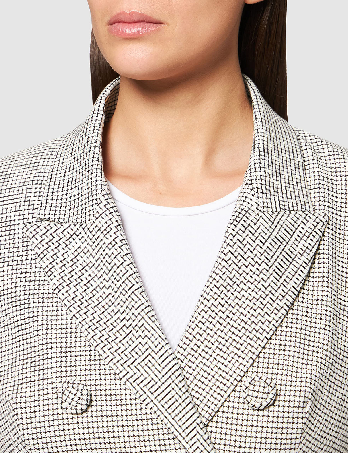 IPEKYOL Blazer Debajo de Las Caderas con Accesorios de botón Casual, Aceite, 44 para Mujer