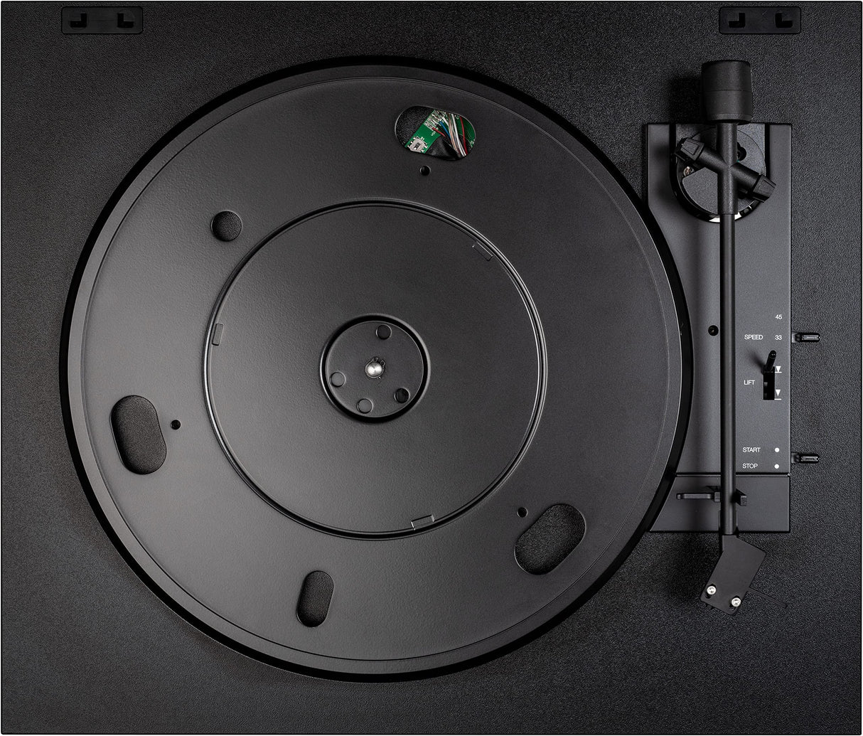 Pro-Ject A1, Tocadiscos Totalmente automático con preamplificador de Fono, conmutación electrónica 33/45 y capsula OM10, Negro