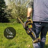 WORX Nitro - Cortasetos inalámbricos 20 V - 4 Ah - Hoja de 56 cm - Diámetro 27 mm - WG263E (Suministro con batería y Cargador, Motor sin escobillas, Cuchillas de Doble acción)
