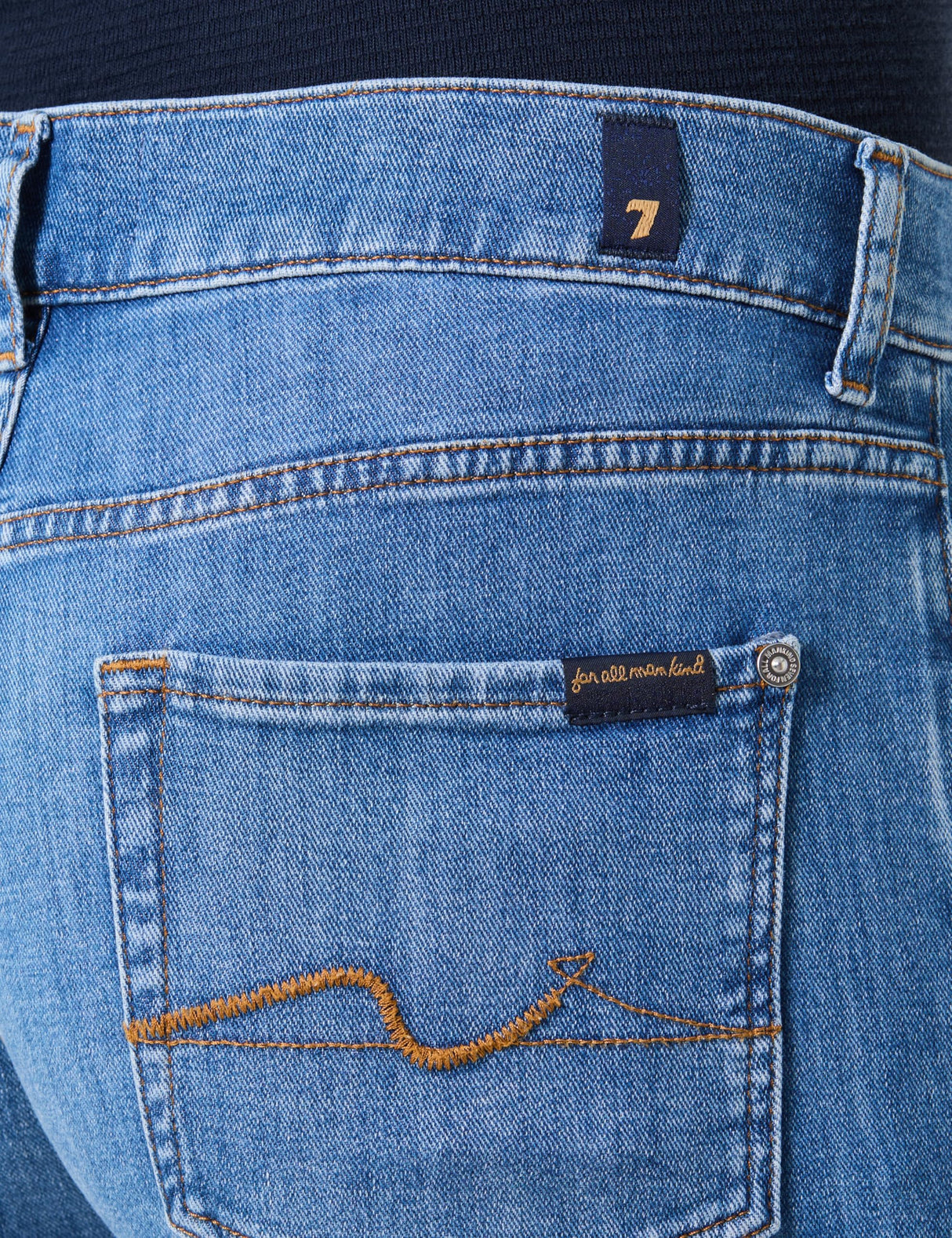 7 For All Mankind Slimmy Tapered Jazz Age Jeans, Mediados Azul, 30 W Hombres
