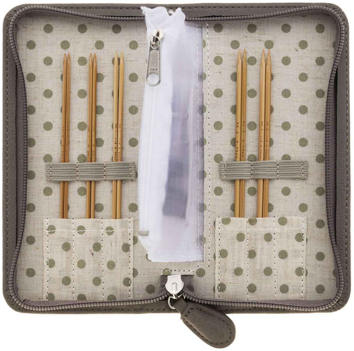 Tulip Carry C Needle Set Long Fine Agujas largas Finas, Bambú, Blanco, OS