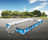 Dunlop Juego Valla, 2 porterías, fútbol y Bomba, 426 x 235 x 36 cm, Unisex para jóvenes, Azul/Blanco/Negro, 426 cm x 235 x 36 cm