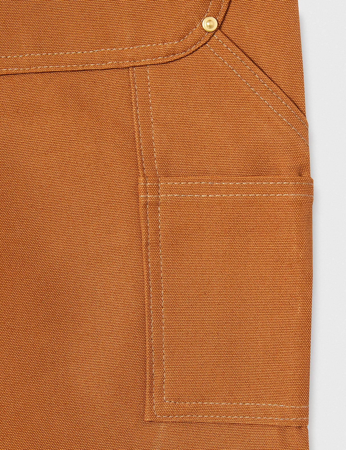 Carhartt Pantalón de trabajo utilitario en lona de algodón resistente con parte frontal doble, Loose Fit Para Hombre, Carhartt Brown, W36/L32