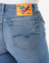 REPLAY Kiley, Jeans Mujer, Azul (009 Azul Medio), 25W / 28L