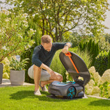 Gardena Cortacésped robótico para garaje: compatible con smart SILENO pro, max, gratuito, protección contra las inclemencias del tiempo, fácil de instalar, protege contra el desgaste (15025-20)