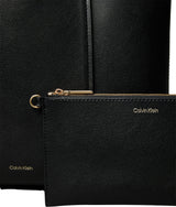 Calvin Klein Bolso Tote Mujer Small con bolsa extraíble, Negro (Black/Toasted Coconut), Talla Única