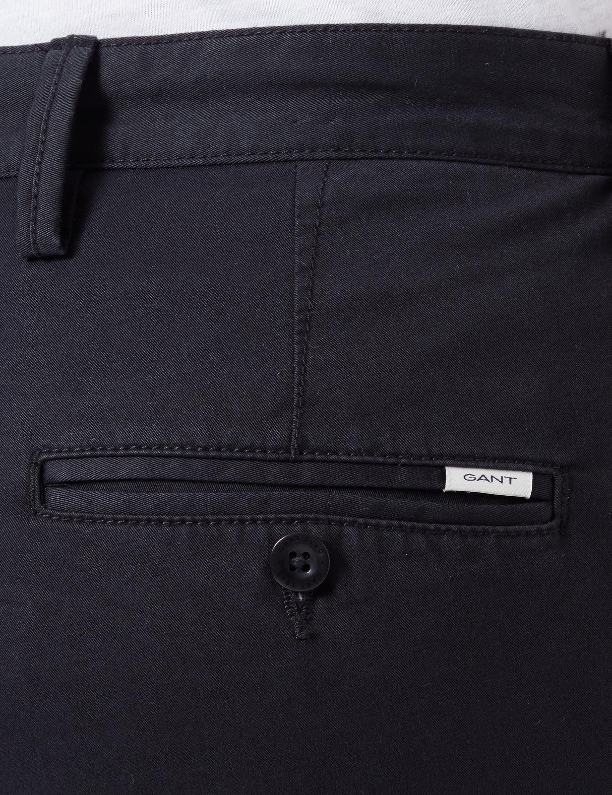 GANT Slim Twill Chinos Pantalones de Vestir, Black, 30W / 34L para Hombre